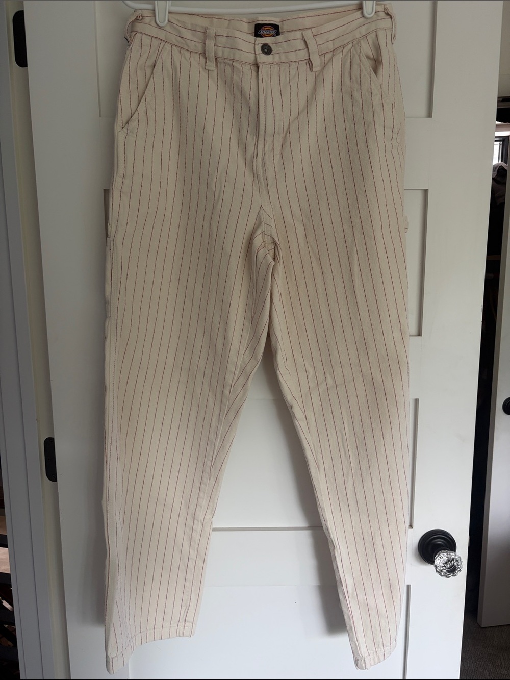 Dickies Service Carpenter Pants with Thin Red Pinstripes